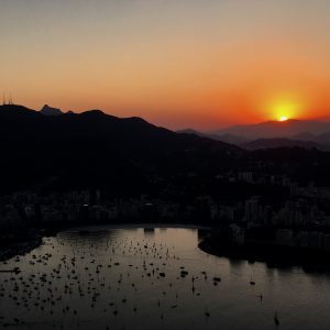 Stunning sunsets from Sugar Loaf mountain, Rio de Janeiro, Brazil