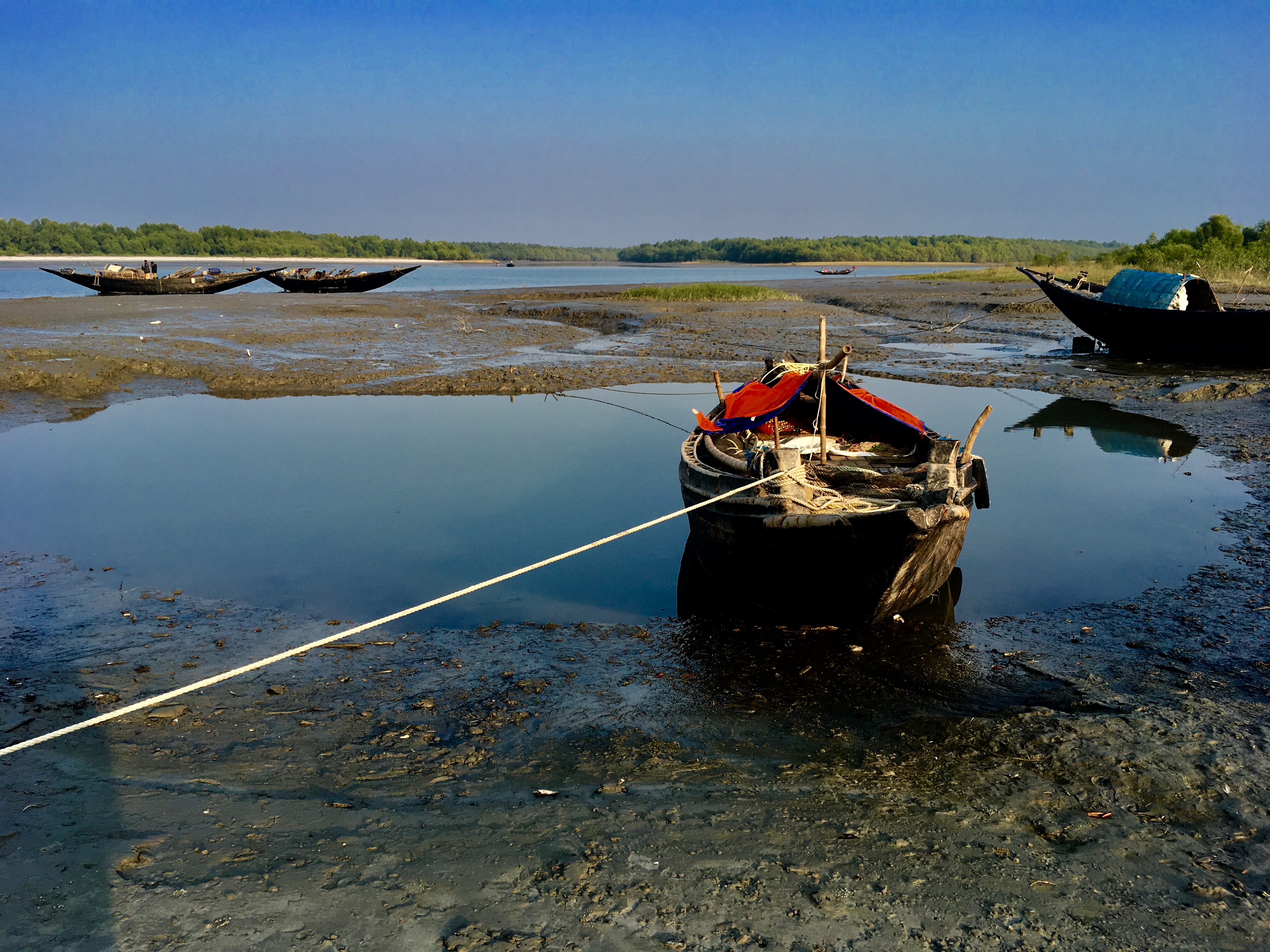 Fishing boat Dublar Char Bangladesh Fishermen Fishing Sunderbans