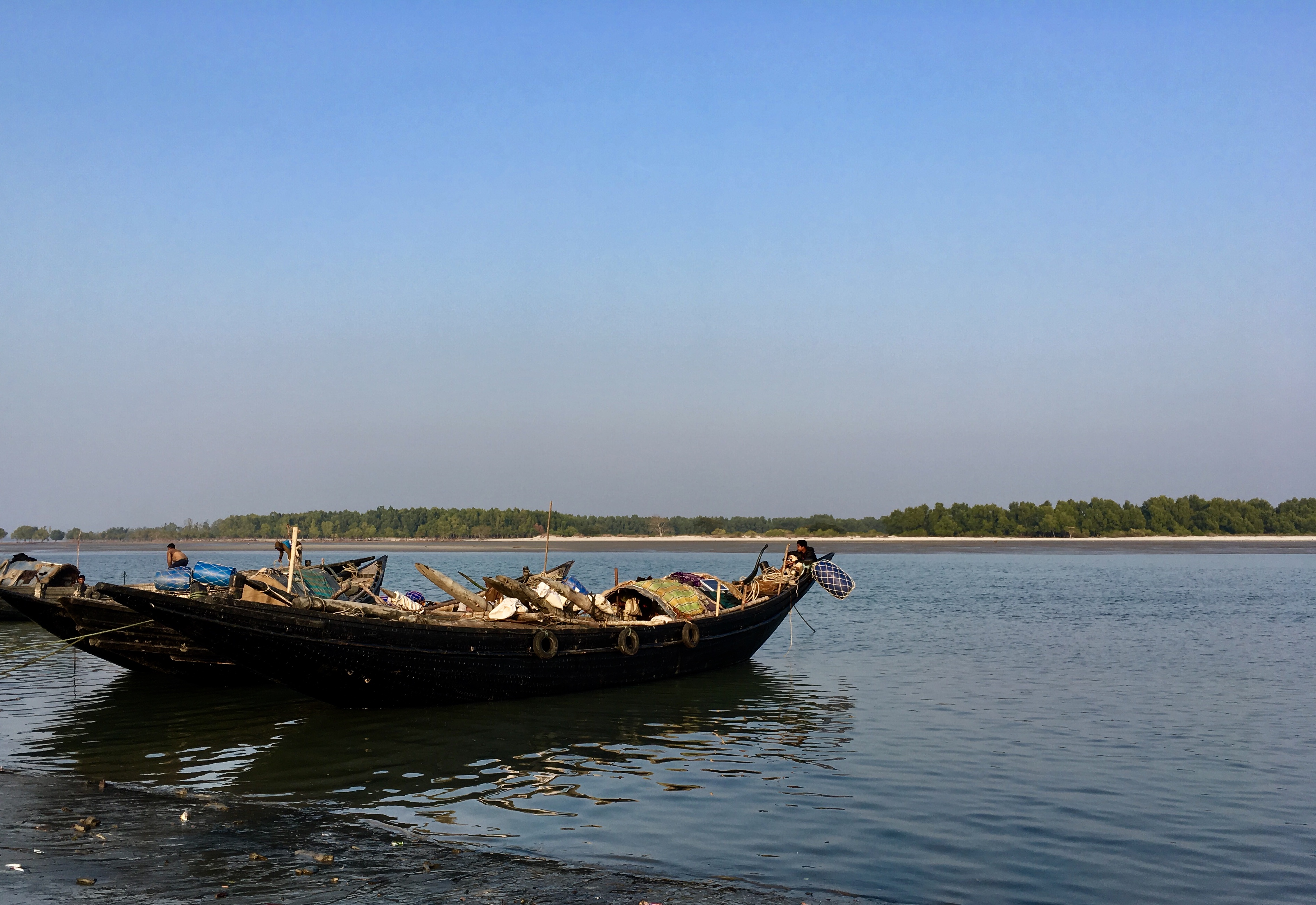 Fishing boat Dublar Char Bangladesh Fishermen Fishing Sunderbans
