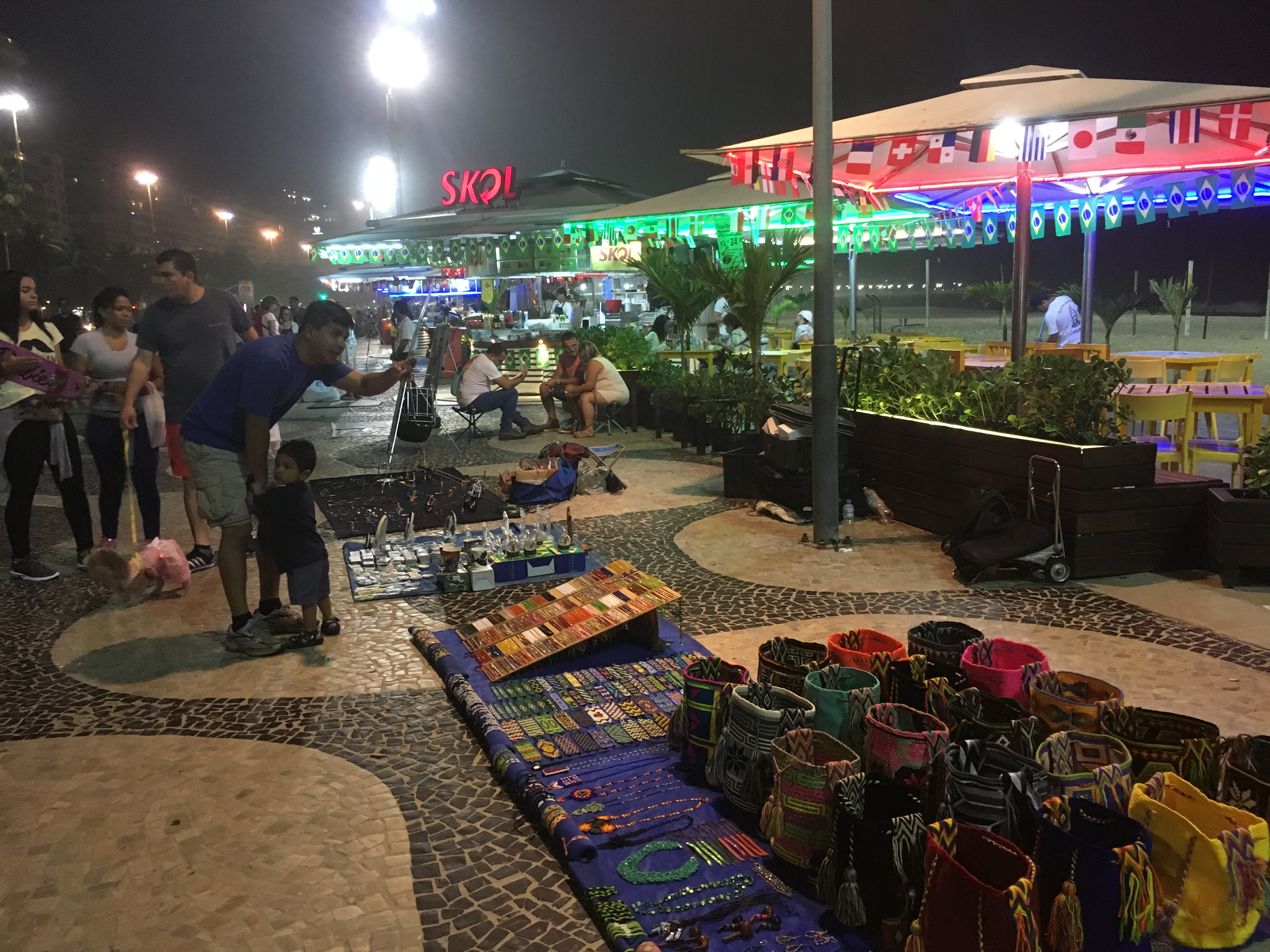 Street market - Copacabana promenade, Rio de Janeiro, Brazil